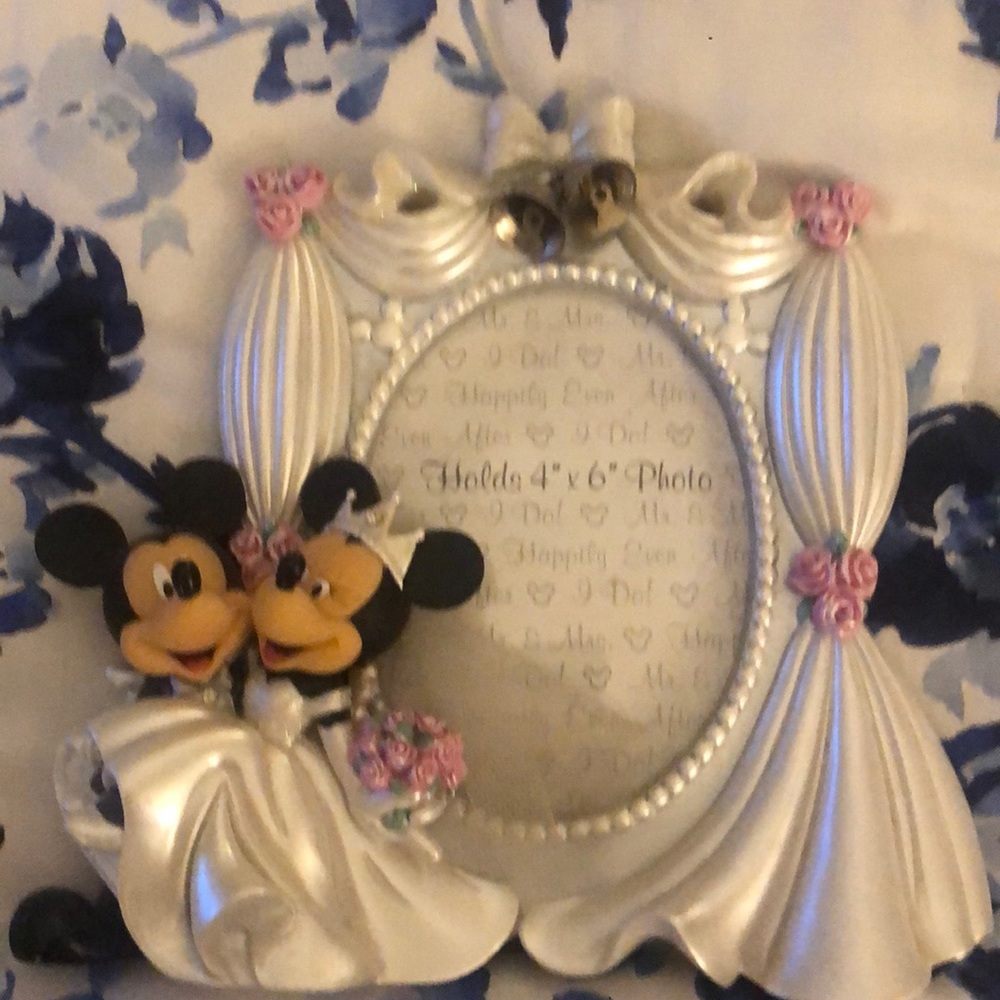 Mickey and Minnie 4 by 6 wedding picture frame